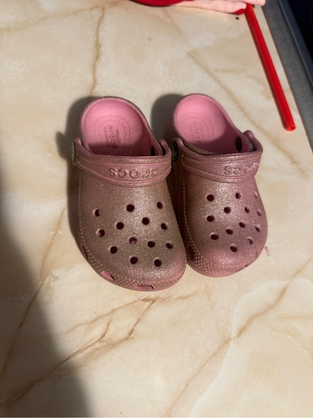 CROCS Kids' Glitter Pink Clogs